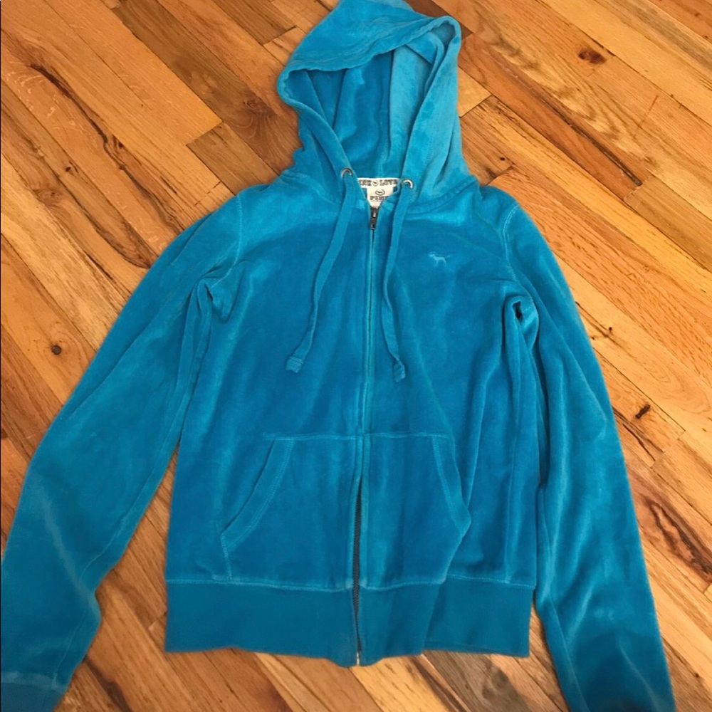 Blue velvet Love PINK jacket